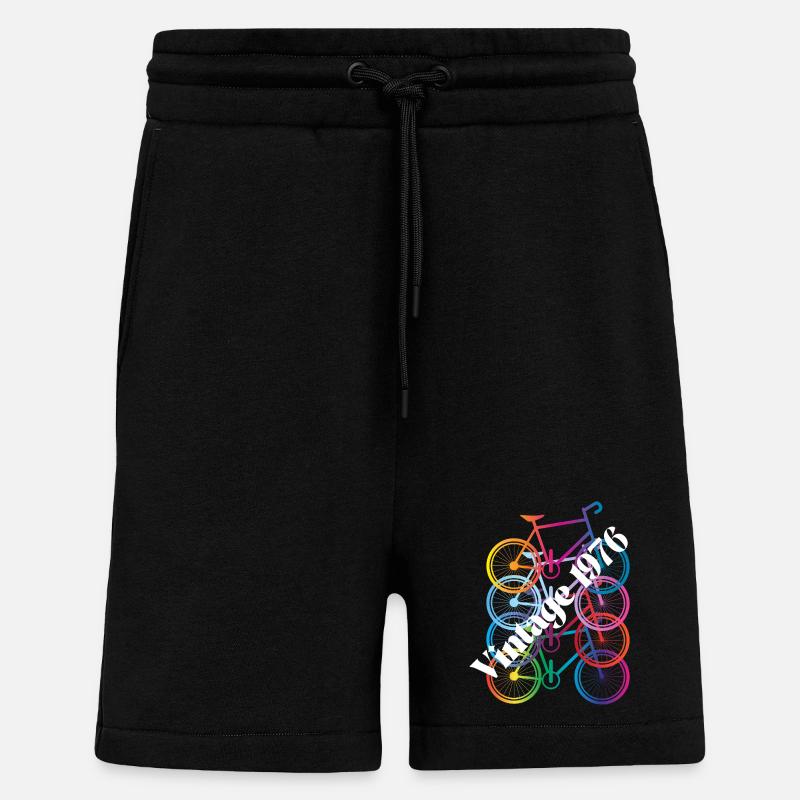 Vuosikerta 1986 - Organic Relaxed shortsit Made in EU - SOLID BLACK