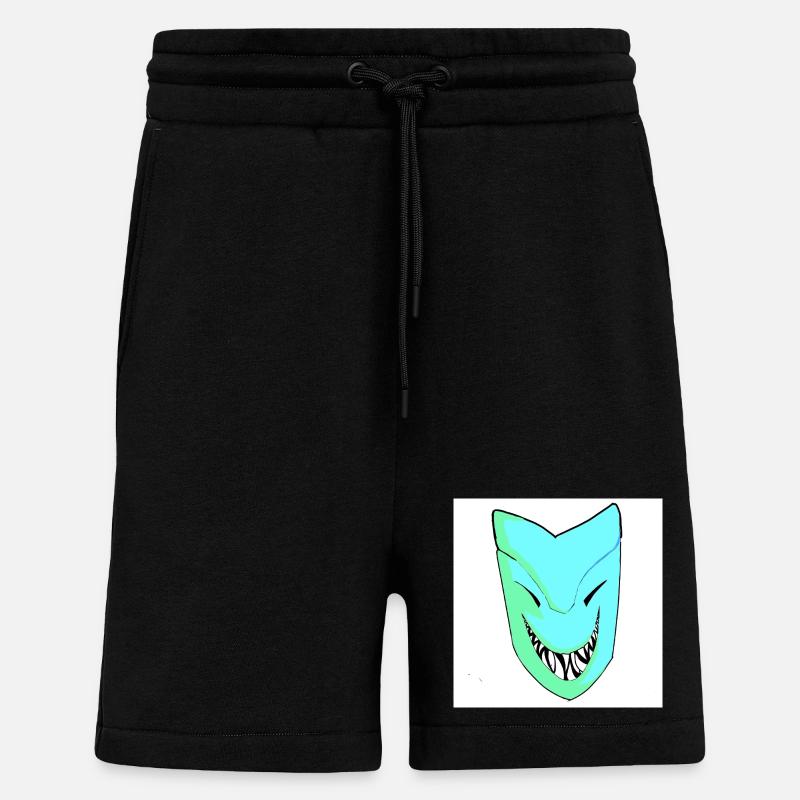 Smiling mask in gradient - Shorts - made by SPREAD - SOLID BLACK