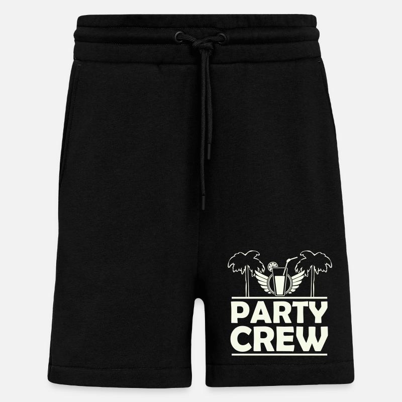 Party Crew Palm Trees - Shorts - made by SPREAD - SOLID BLACK