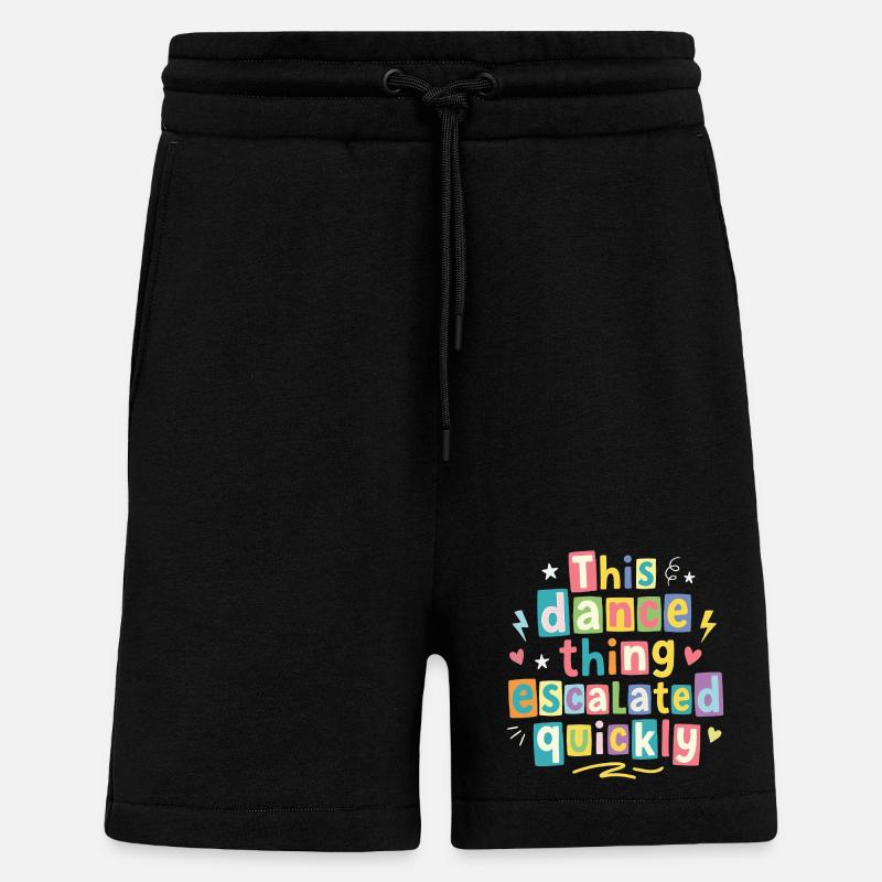 Cette danse a rapidement dégénéré - Short bio décontracté fabriqué en UE - SOLID BLACK