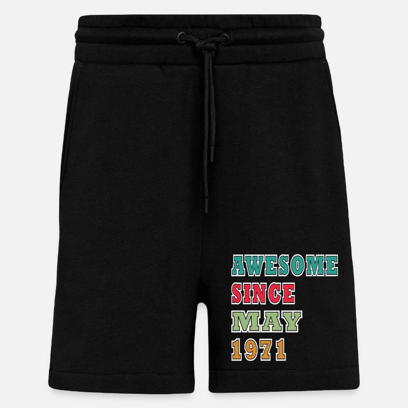 Awesome Since May 1971 - Shorts - made by SPREAD - SOLID BLACK