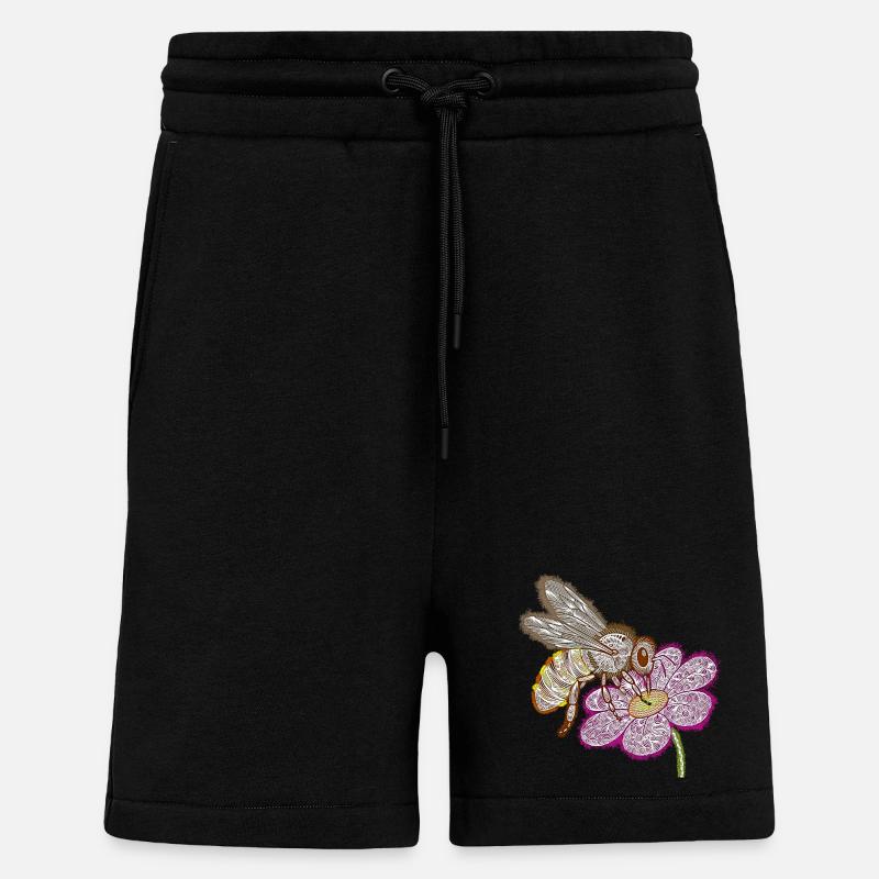 Zentangle-Biene - Shorts - made by SPREAD - SOLID BLACK