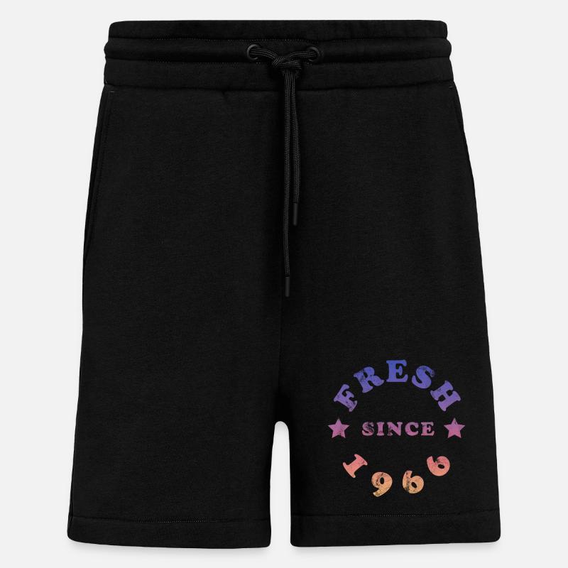 Millésime 1966 - Short bio décontracté fabriqué en UE - SOLID BLACK