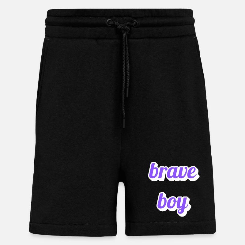 Brave Boy Schriftzug - Shorts - made by SPREAD - SOLID BLACK