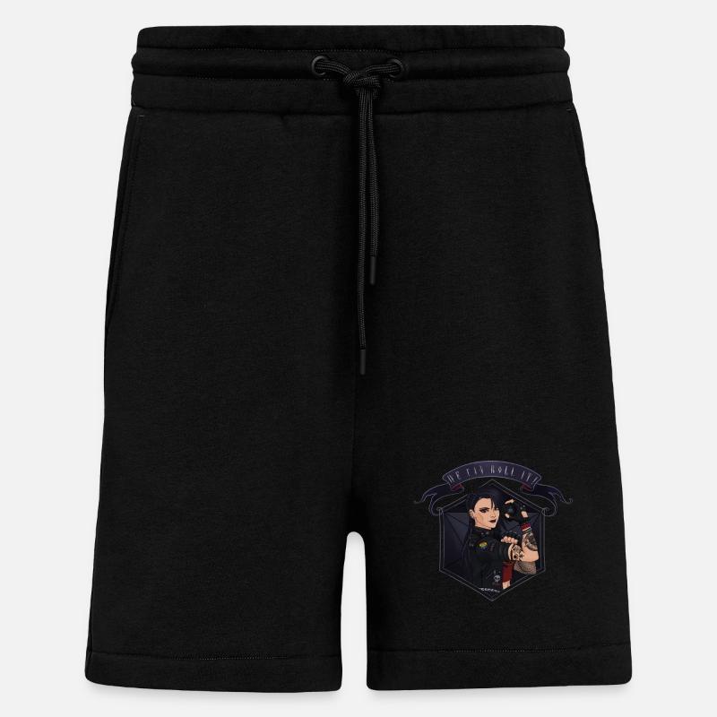 We can ROLL it ! White - Short bio décontracté fabriqué en UE - SOLID BLACK