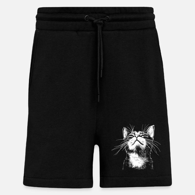 Drôle de Chat - Short bio décontracté fabriqué en UE - SOLID BLACK