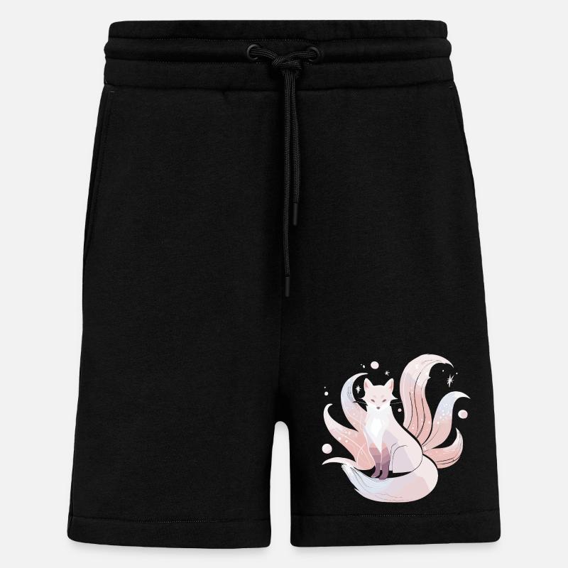 Nine-Tailed Fox - Gentle Magic - Shorts - made by SPREAD - SOLID BLACK