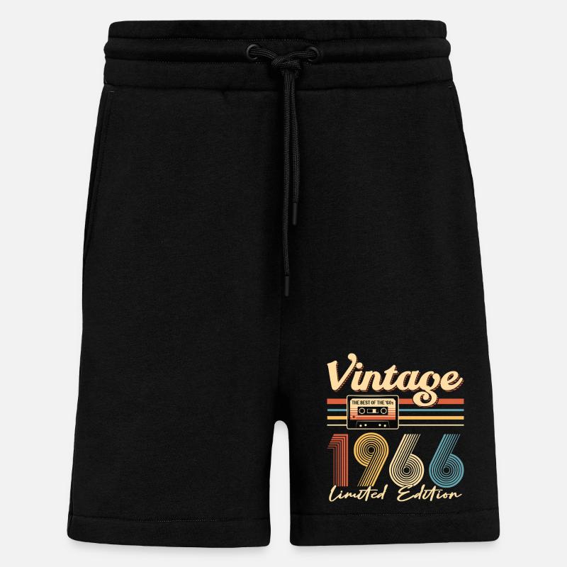 Anniversaire 60 Ans - Short bio décontracté fabriqué en UE - SOLID BLACK