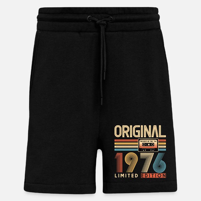 50e anniversaire, 50 ans - Short bio décontracté fabriqué en UE - SOLID BLACK