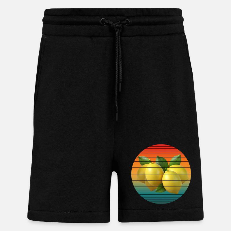 lemon fruit - Shorts - made by SPREAD - SOLID BLACK