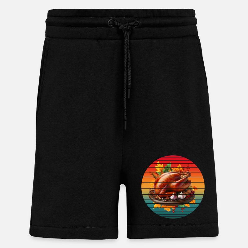 DINDE MILLÉSIMÉE - Short bio décontracté fabriqué en UE - SOLID BLACK