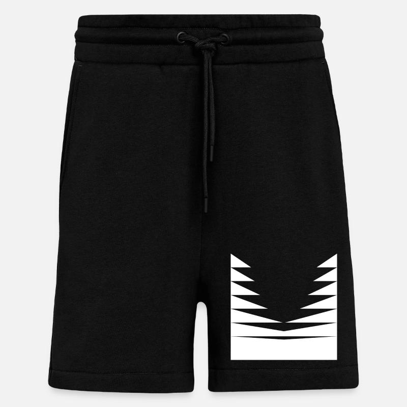 Conception du motif triangle - Short bio décontracté fabriqué en UE - SOLID BLACK