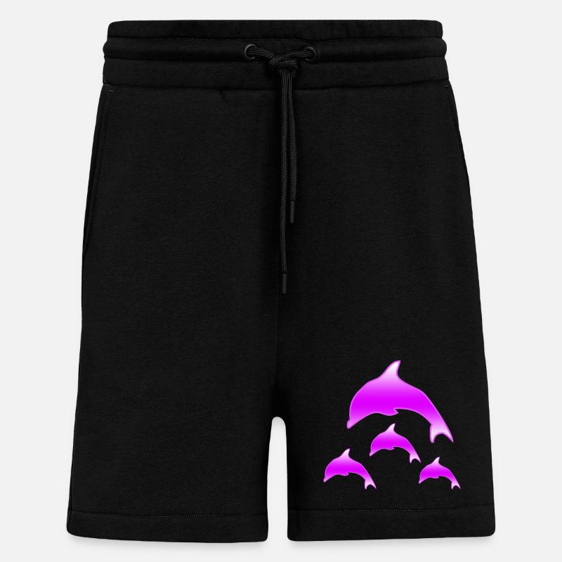 Dauphins - Short bio décontracté fabriqué en UE - SOLID BLACK