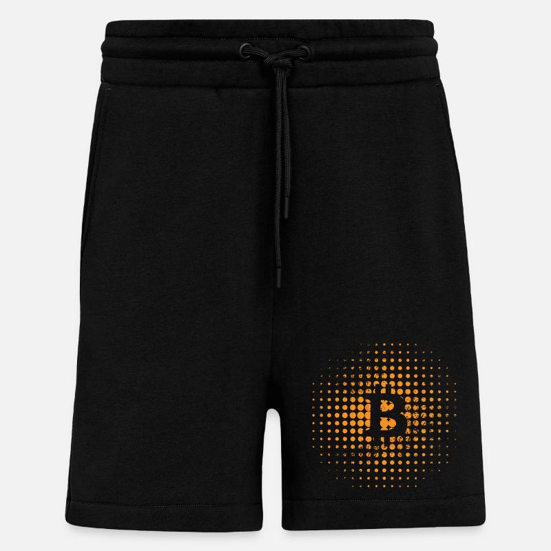 Bitcoin, idée cadeau Bitcoiner - Short bio décontracté fabriqué en UE - SOLID BLACK