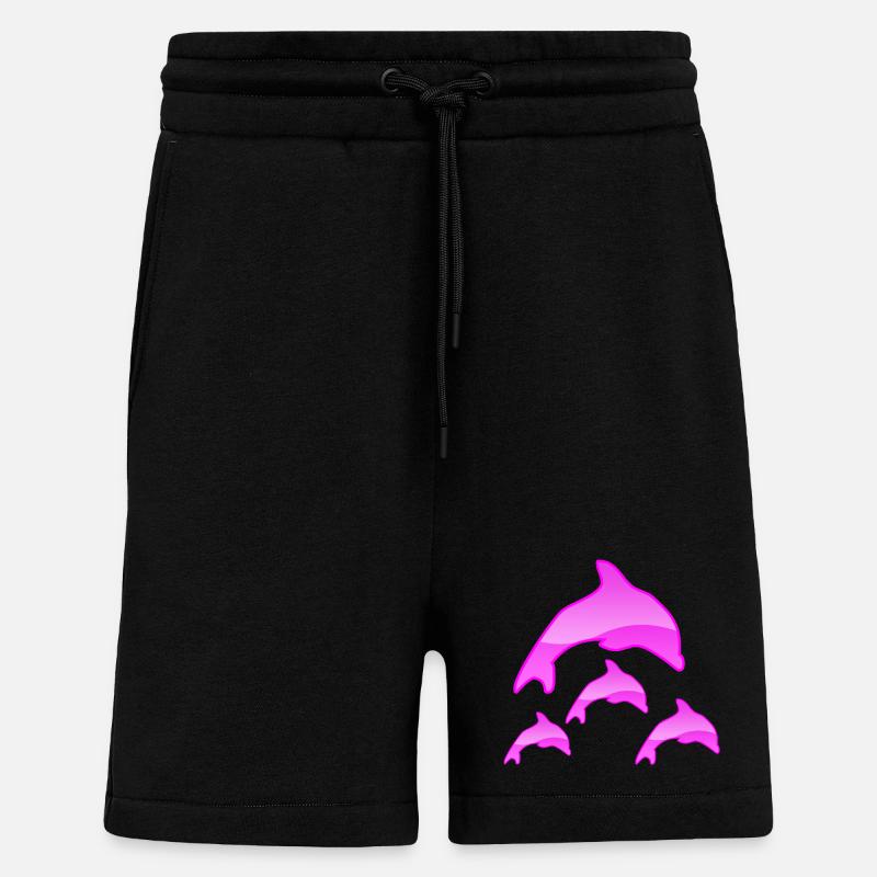 Dauphins - Short bio décontracté fabriqué en UE - SOLID BLACK