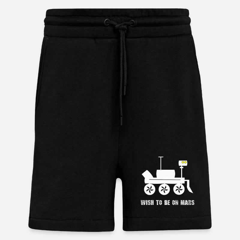 Mars Rover Dream - Short bio décontracté fabriqué en UE - SOLID BLACK