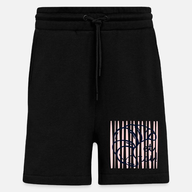 Croissant et toi - Short bio décontracté fabriqué en UE - SOLID BLACK