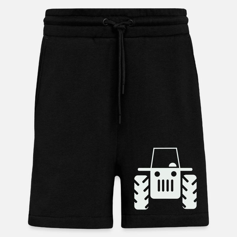 Retro Traktor  - Shorts - made by SPREAD - SOLID BLACK