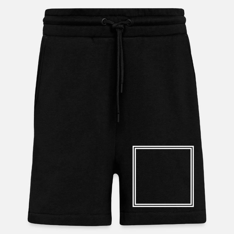 Cadre vide - Short bio décontracté fabriqué en UE - SOLID BLACK