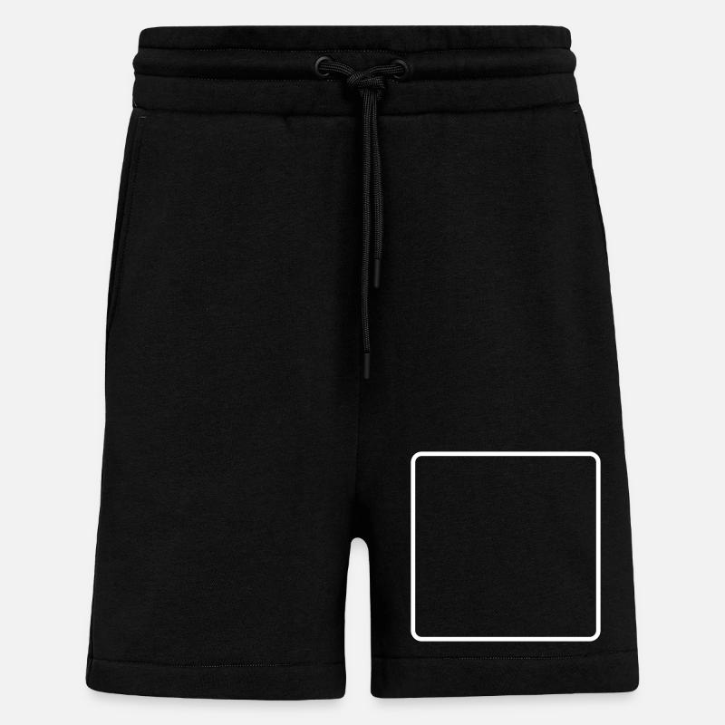 Square border - Shorts - made by SPREAD - SOLID BLACK