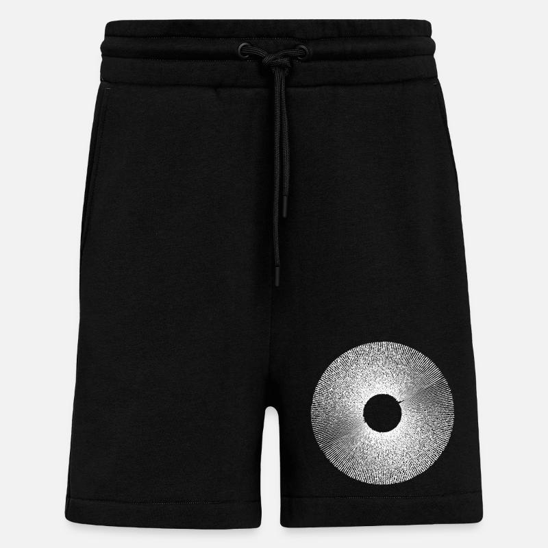Iris Ringburst Radial Pattern - Shorts - made by SPREAD - SOLID BLACK