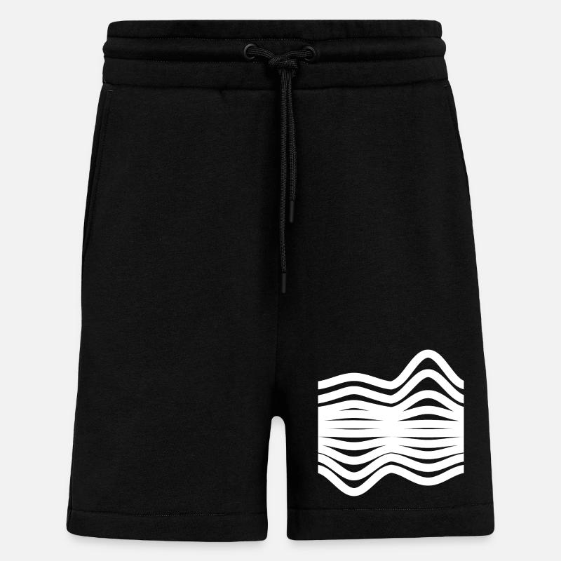 Waves Pattern - Shorts - made by SPREAD - SOLID BLACK