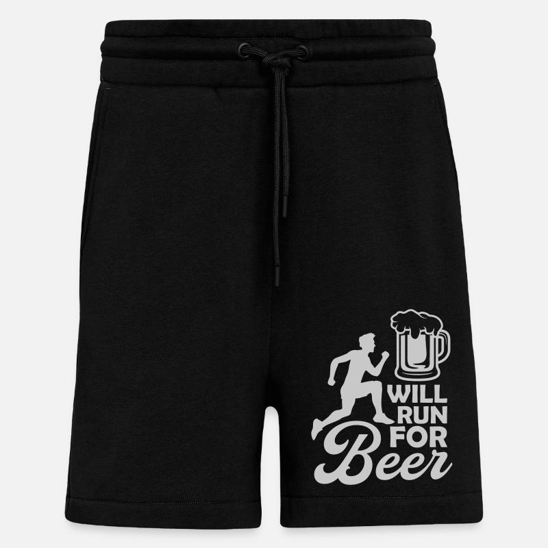 Bier Spruch rennen - Shorts - made by SPREAD - SOLID BLACK