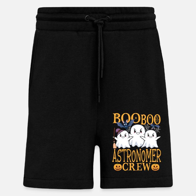 Astronome uu Drôle d’astronome - Short bio décontracté fabriqué en UE - SOLID BLACK