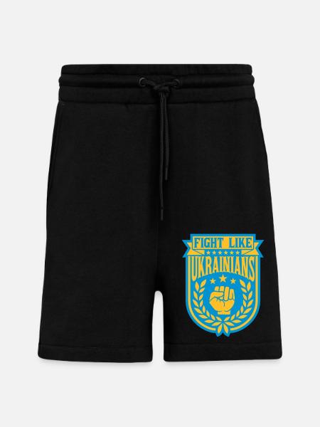 fight like ukrainians quote - Shorts - made by SPREAD - SOLID BLACK
