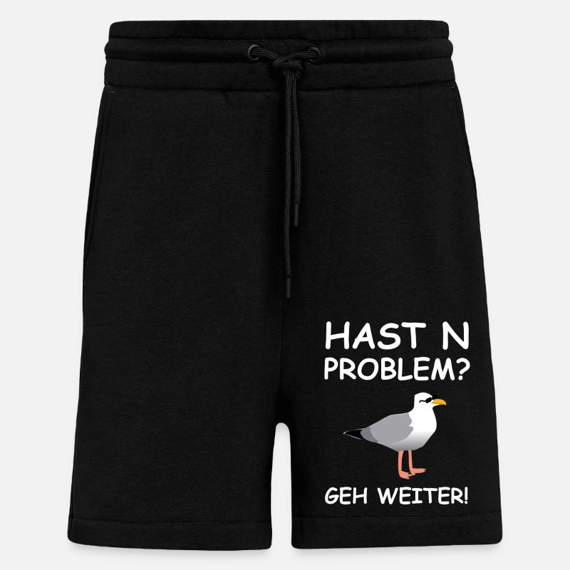 Hambourg Seagull - Short bio décontracté fabriqué en UE - SOLID BLACK