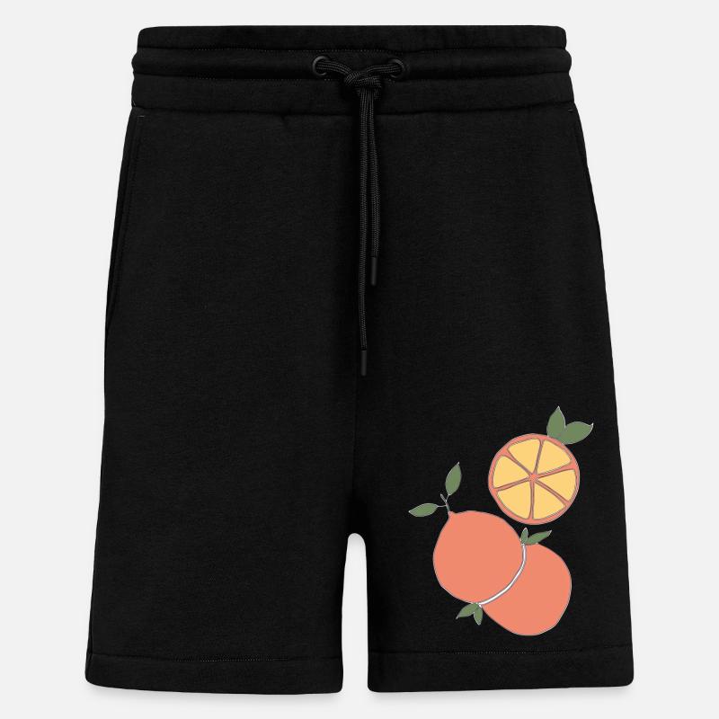 orange pamplemousse - Short bio décontracté fabriqué en UE - SOLID BLACK