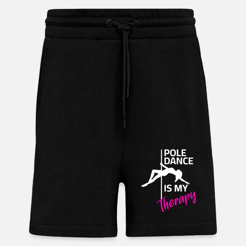 Thérapie par la pole danse - Short bio décontracté fabriqué en UE - SOLID BLACK