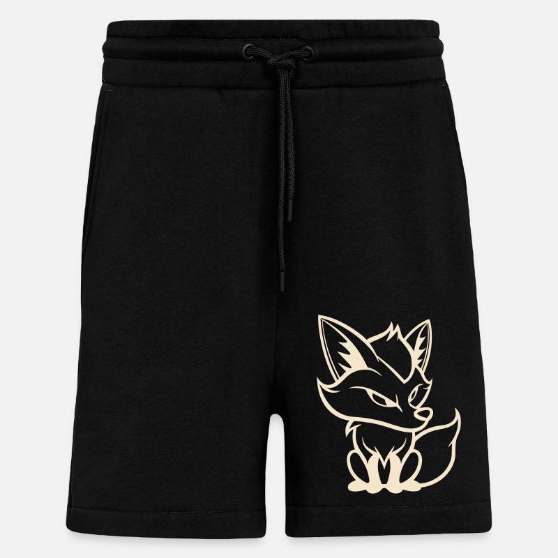 Bande dessinée Fox - Short bio décontracté fabriqué en UE - SOLID BLACK