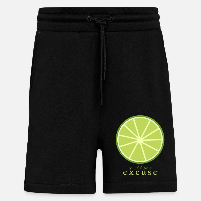 Une excuse pour Lime - Short bio décontracté fabriqué en UE - SOLID BLACK