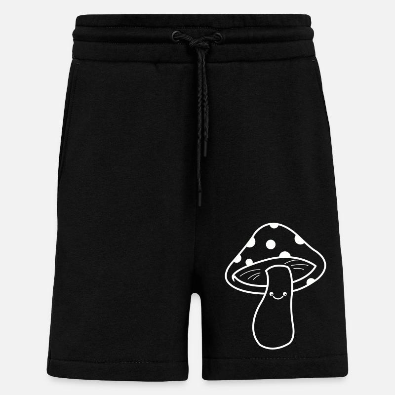 Champignon - Short bio décontracté fabriqué en UE - SOLID BLACK