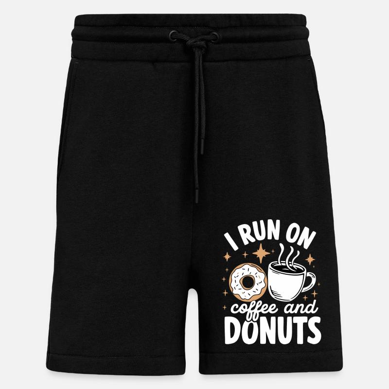 Donut Donuts Candy Bagel - Shorts - made by SPREAD - SOLID BLACK
