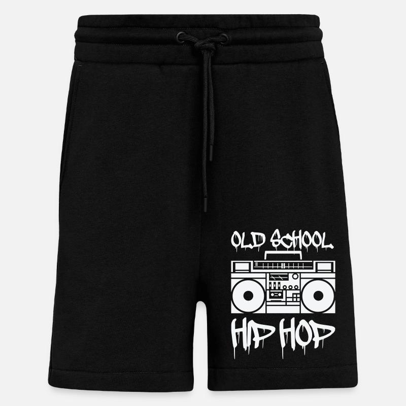 ghettoblaster old school - Shorts - made by SPREAD - SOLID BLACK