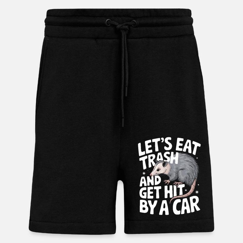 Opossum Possum Tier - Shorts - made by SPREAD - SOLID BLACK