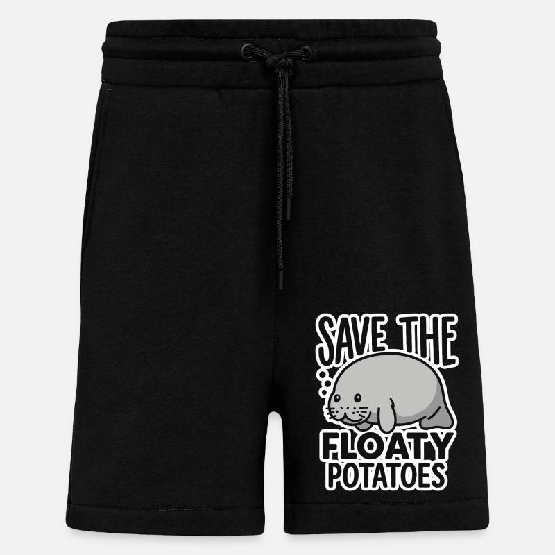 Save the floaty potatoes - Shorts - made by SPREAD - SOLID BLACK