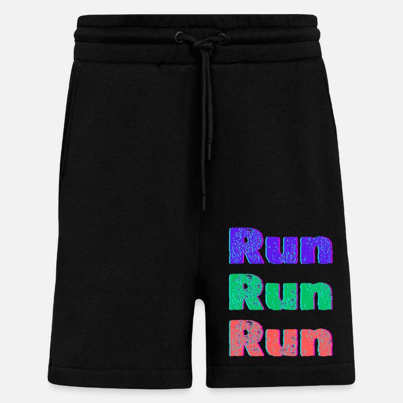 Run run run - Short bio décontracté fabriqué en UE - SOLID BLACK