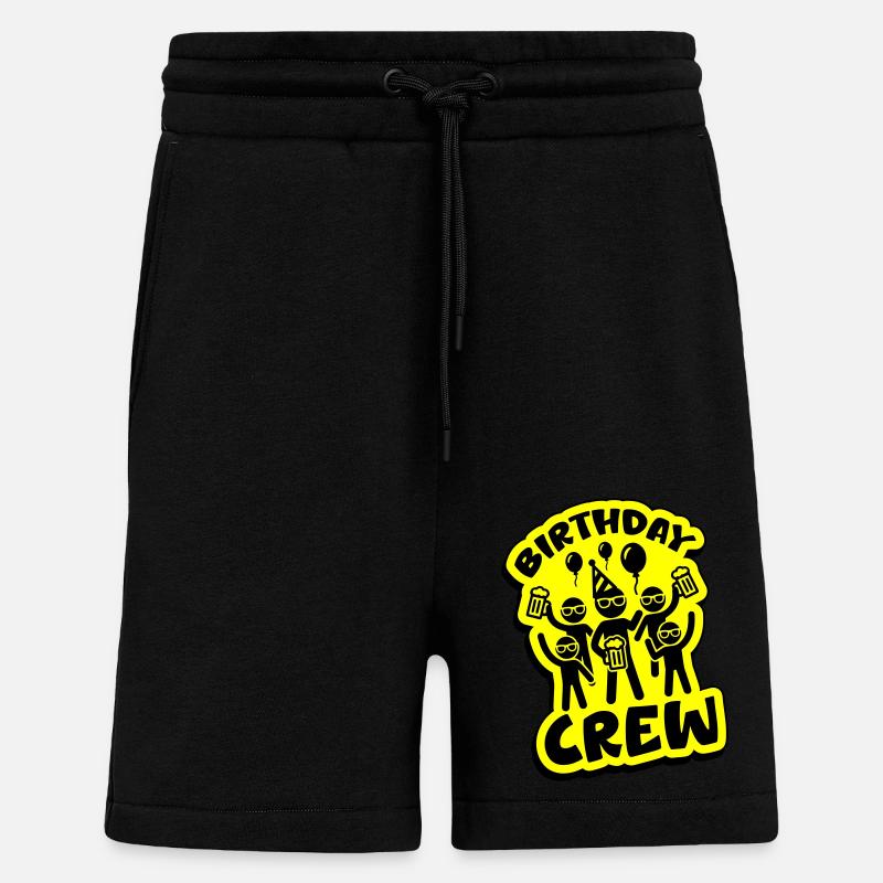 Équipe de fête d’anniversaire - Short bio décontracté fabriqué en UE - SOLID BLACK