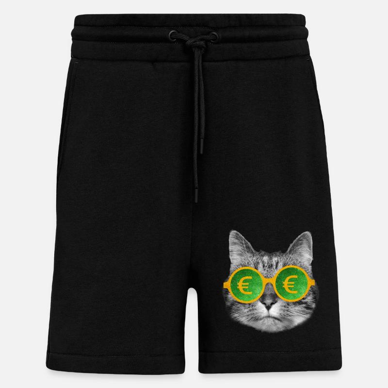 Lunettes d’argent pour chat - Short bio décontracté fabriqué en UE - SOLID BLACK