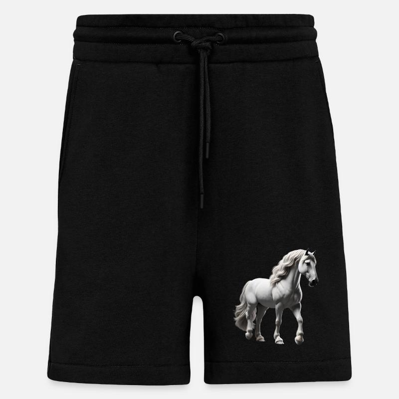 Pferd Schimmel Weiß - Shorts - made by SPREAD - SOLID BLACK
