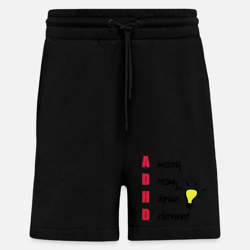ADHD / ADHS Support Geschenk - Shorts - made by SPREAD - SOLID BLACK