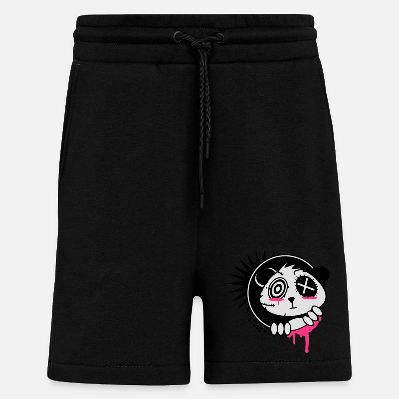 Ein Sticker mit Panda Bär Kopf - Shorts - made by SPREAD - SOLID BLACK