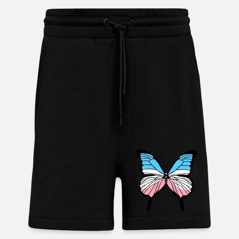 Trans Pride Schmetterling Transgender Pride - Shorts - made by SPREAD - SOLID BLACK