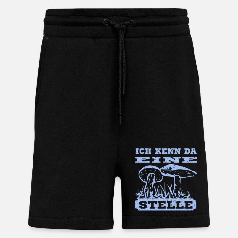 Pilz Design mit Spruch - Shorts - made by SPREAD - SOLID BLACK