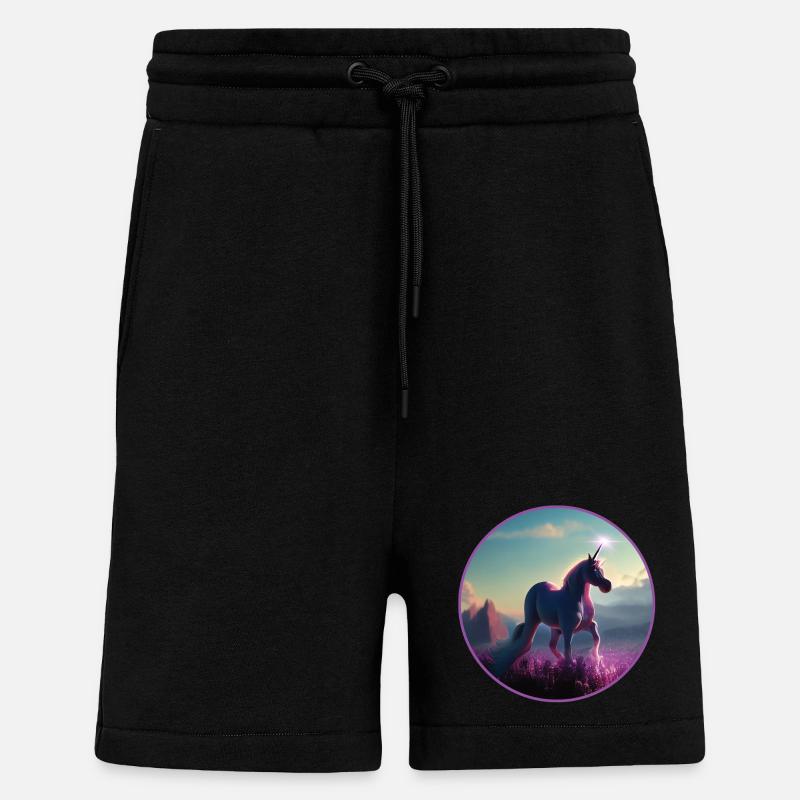 Licorne - Short bio décontracté fabriqué en UE - SOLID BLACK