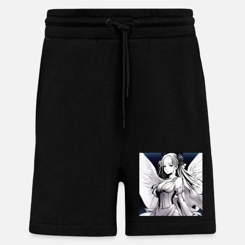 Engelfigur im Noir-Kontrast - Shorts - made by SPREAD - SOLID BLACK