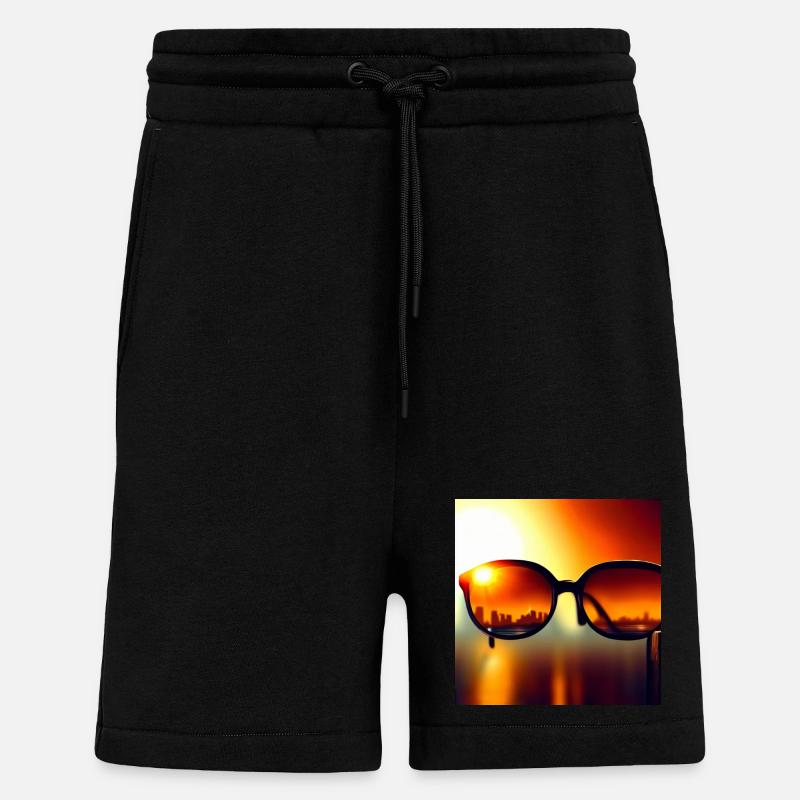 Sunglass-Skyline - Shorts - made by SPREAD - SOLID BLACK